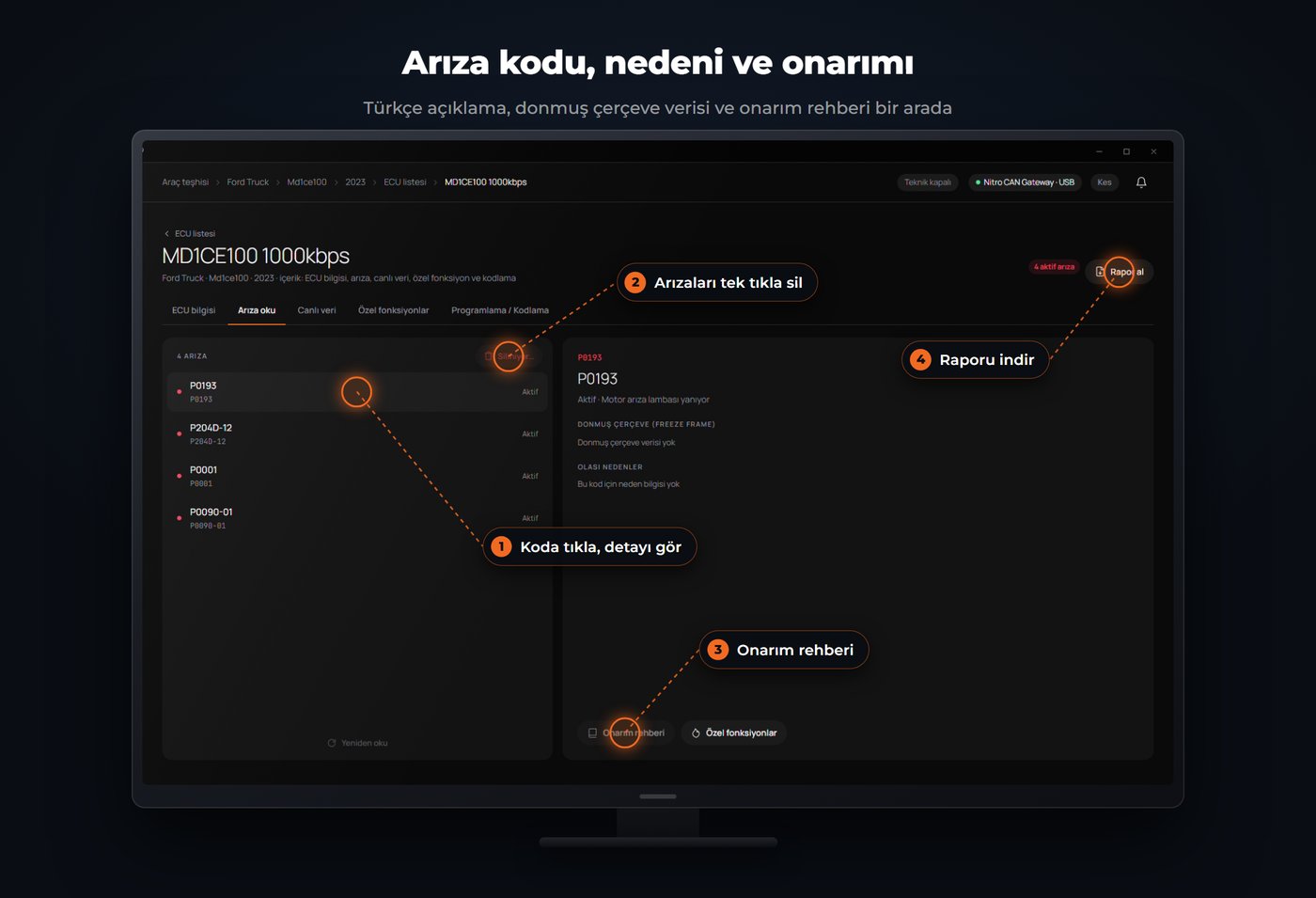 Arıza kodu, nedeni ve onarımı